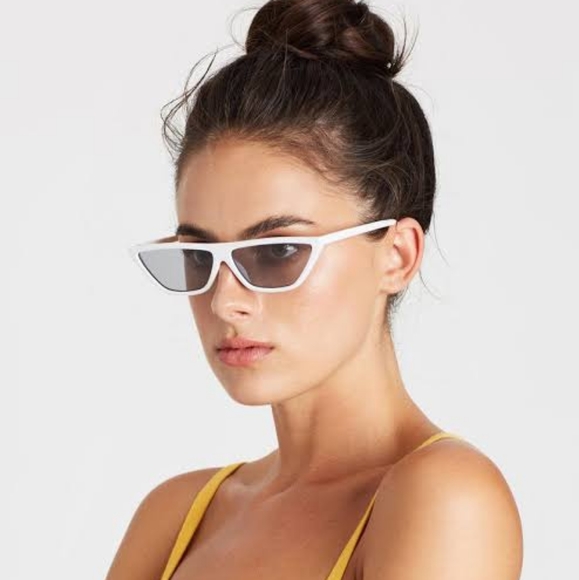 MINKPINK Accessories - MinkPink White cateye smoke lens sunglasses recall
